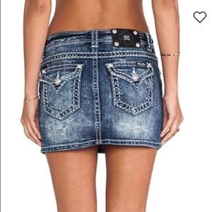 Miss Me signature Big Stitch Denim Skirt
